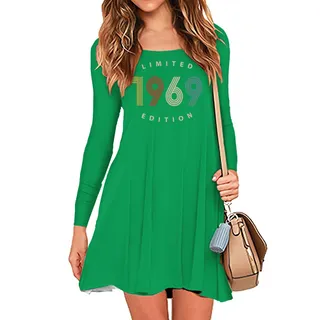 Limited Edition 1969 Birthday Women's Crew Neck Dress – Irish Green