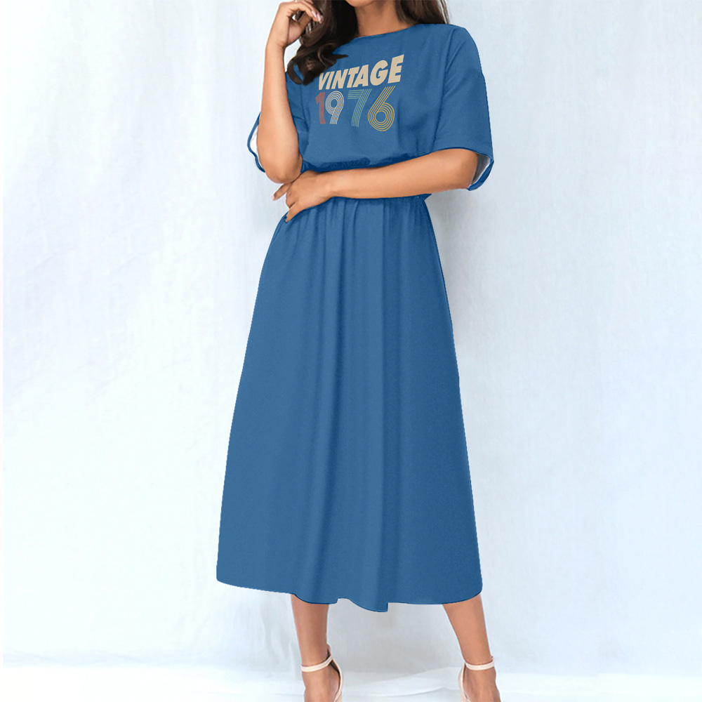 Limited 1976 Birthday Women's Elastic Waist Dress - variant image 1