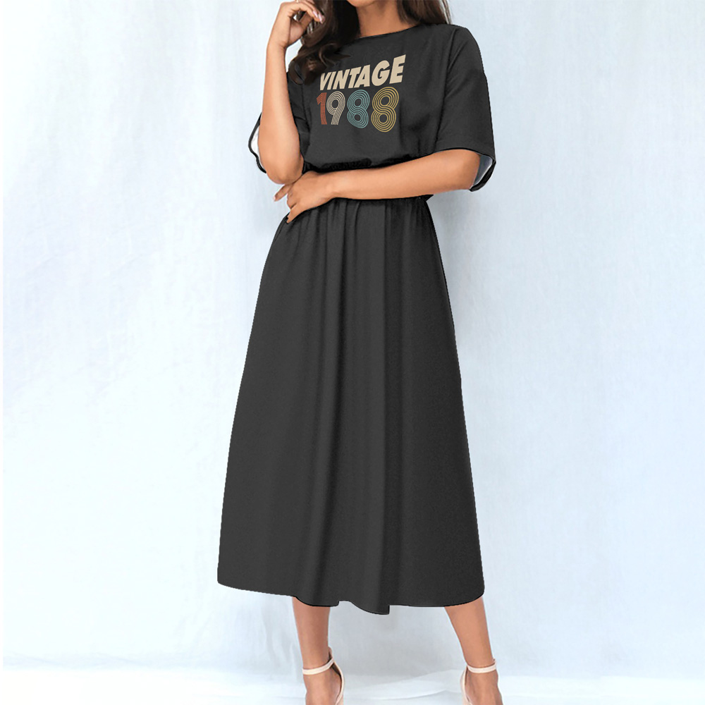 Limited 1988 Birthday Women's Elastic Waist Dress - variant image 1