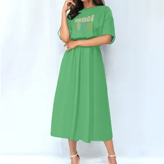Limited 1985 Birthday Women's Elastic Waist Dress – Irish Green