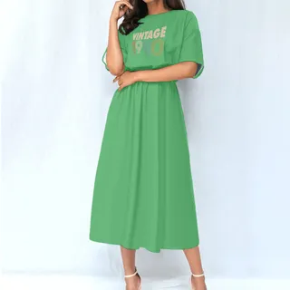 Limited 1980 Birthday Women's Elastic Waist Dress – Irish Green
