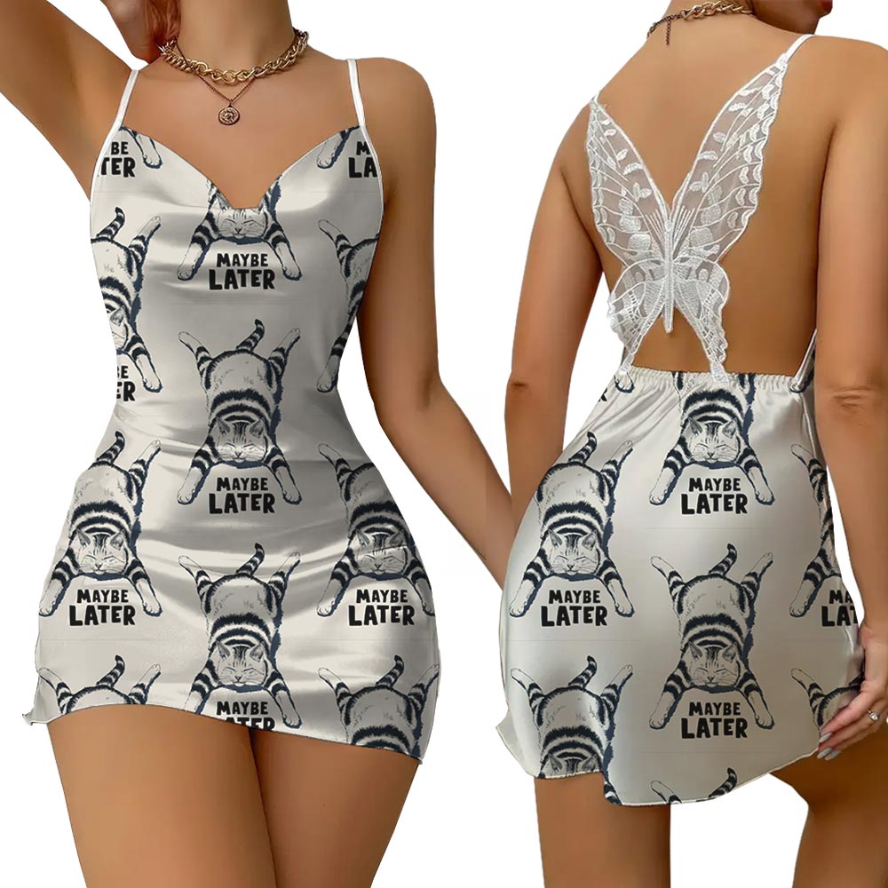 Cute Cat Mom Pajamas Dress
