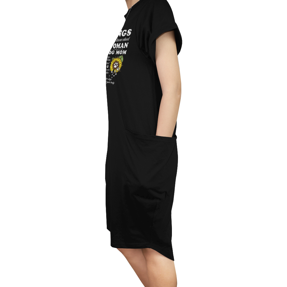 Dog Mom Short Sleeve Pocket Dress
