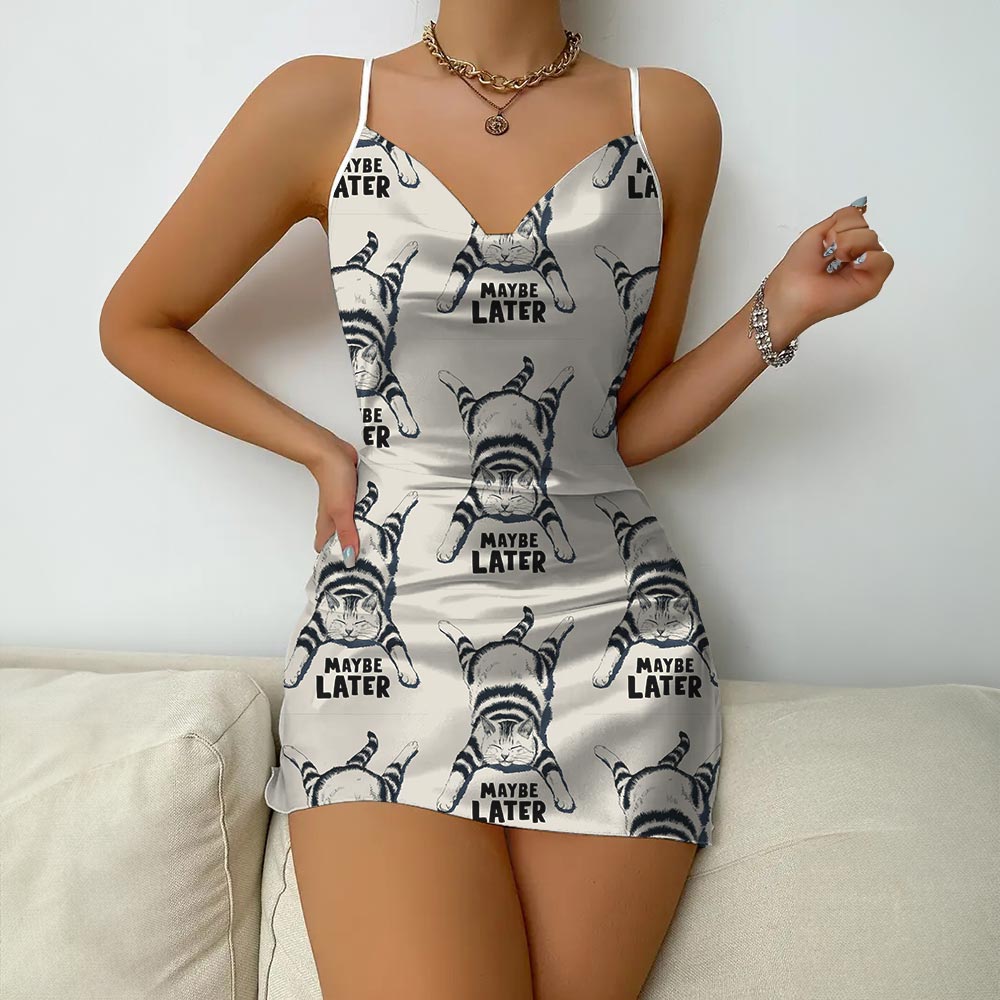 Cute Cat Mom Pajamas Dress - alternate