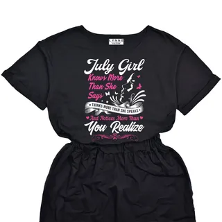 Smart July Girl Birthday Elastic Waist Dress – alternate
