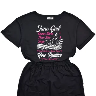Smart June Girl Birthday Elastic Waist Dress – alternate
