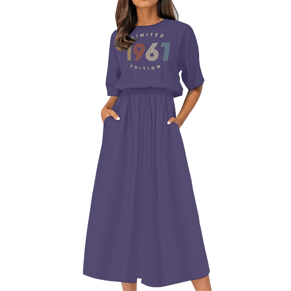 Limited Edition 1961 Birthday Elastic Waist Dress