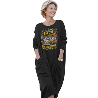 Awesome Hippie 1974 Loose Pocket On Dress