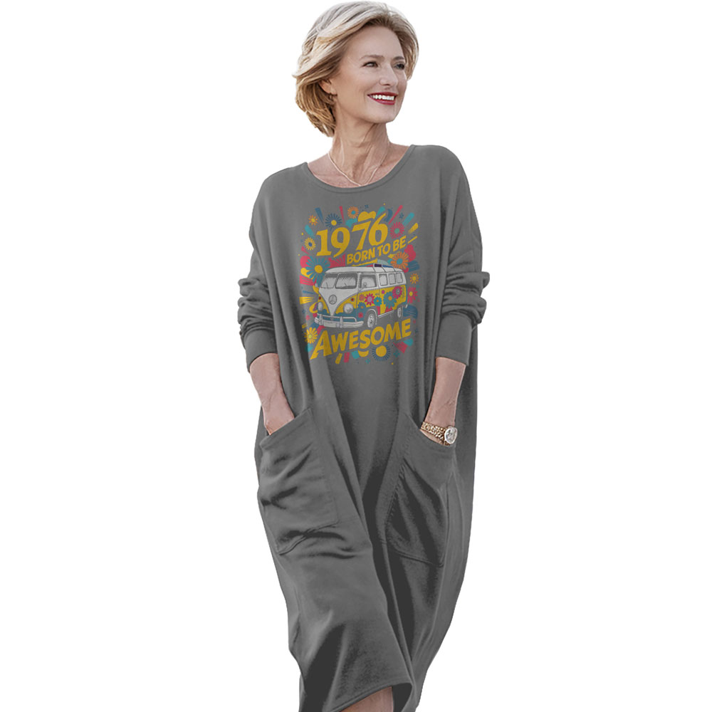 Awesome Hippie 1976 Loose Pocket On Dress
