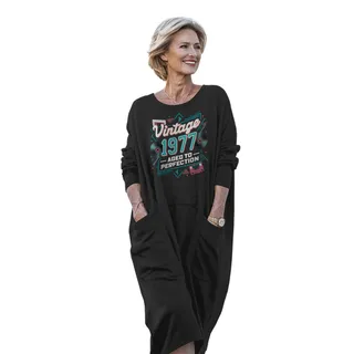Vintage Perfection Cat 1977 Birthday Pocket Dress