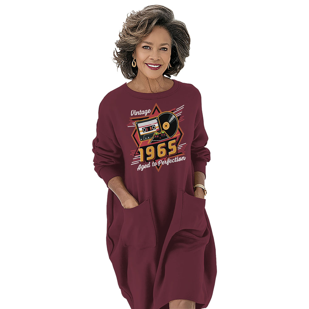 Vintage Aged Perfection 1965 Birthday Pocket Dress
