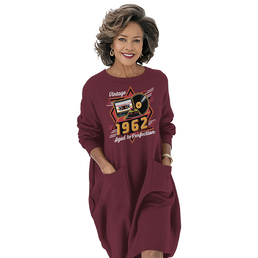 Vintage Aged Perfection 1962 Birthday Pocket Dress