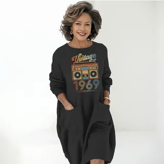 Cassette Player 1969 Birthday Pocket Dress