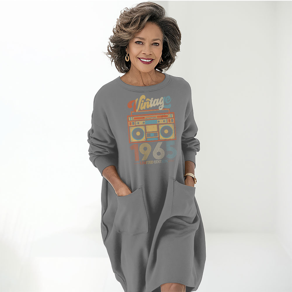 Cassette Player 1965 Birthday Pocket Dress