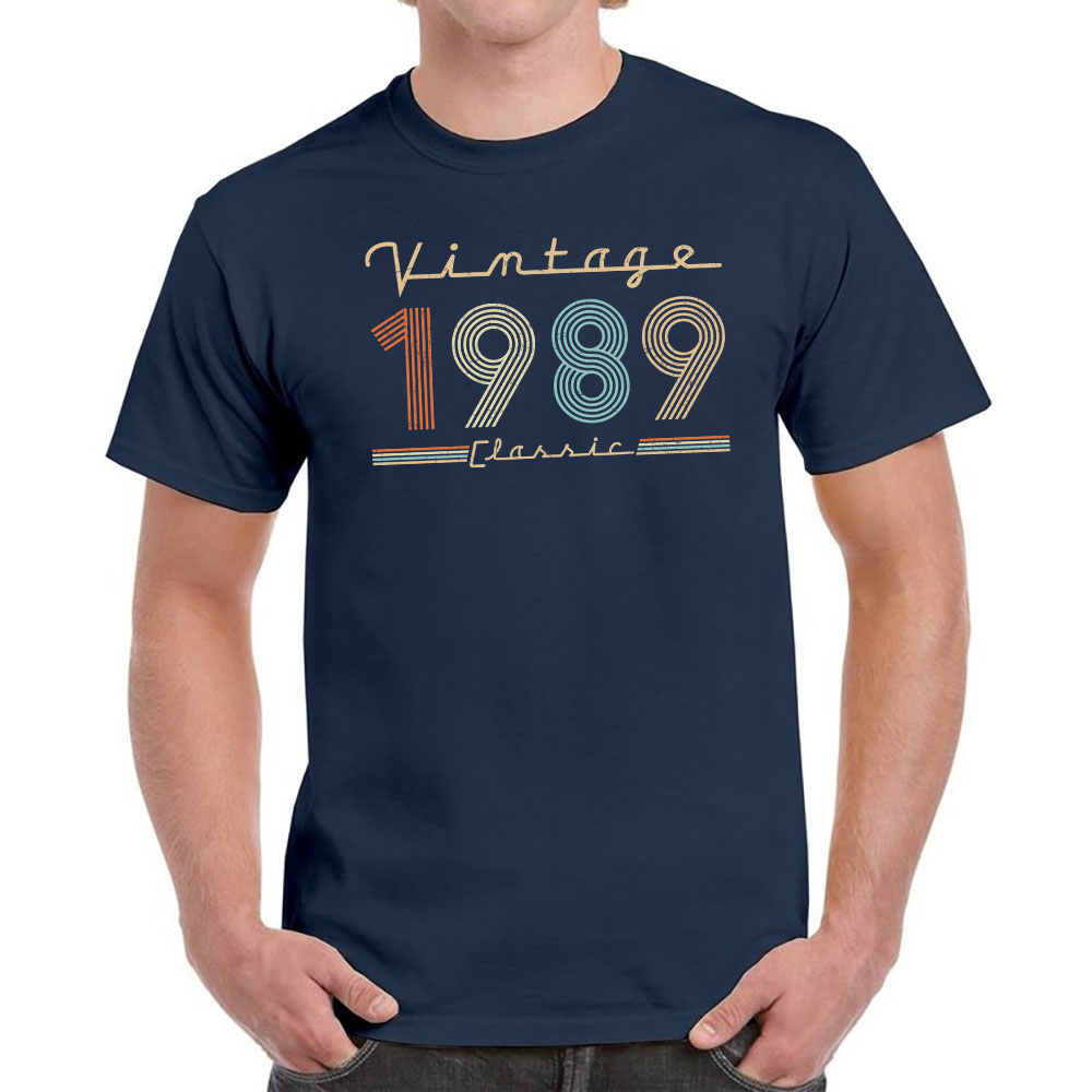 Vintage & Classic 1989 Birthday T-Shirt For Men Women