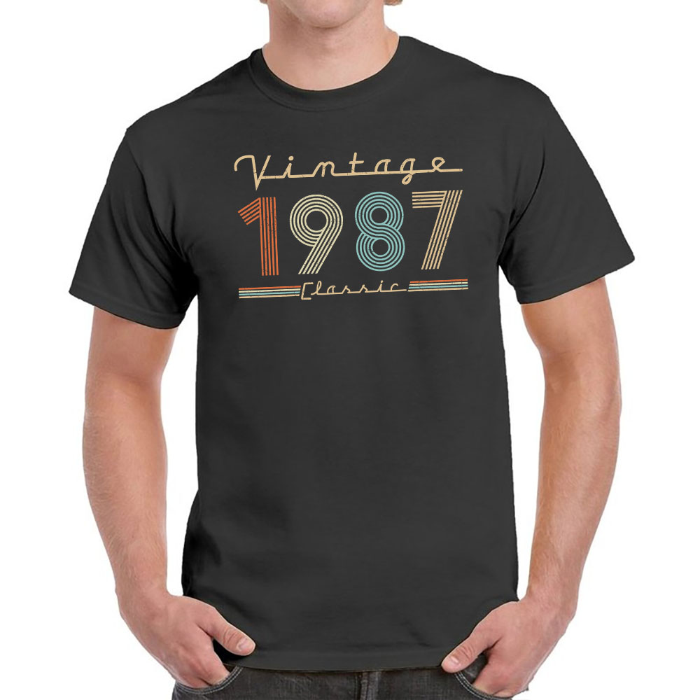 Vintage & Classic 1987 Birthday T-Shirt For Men Women