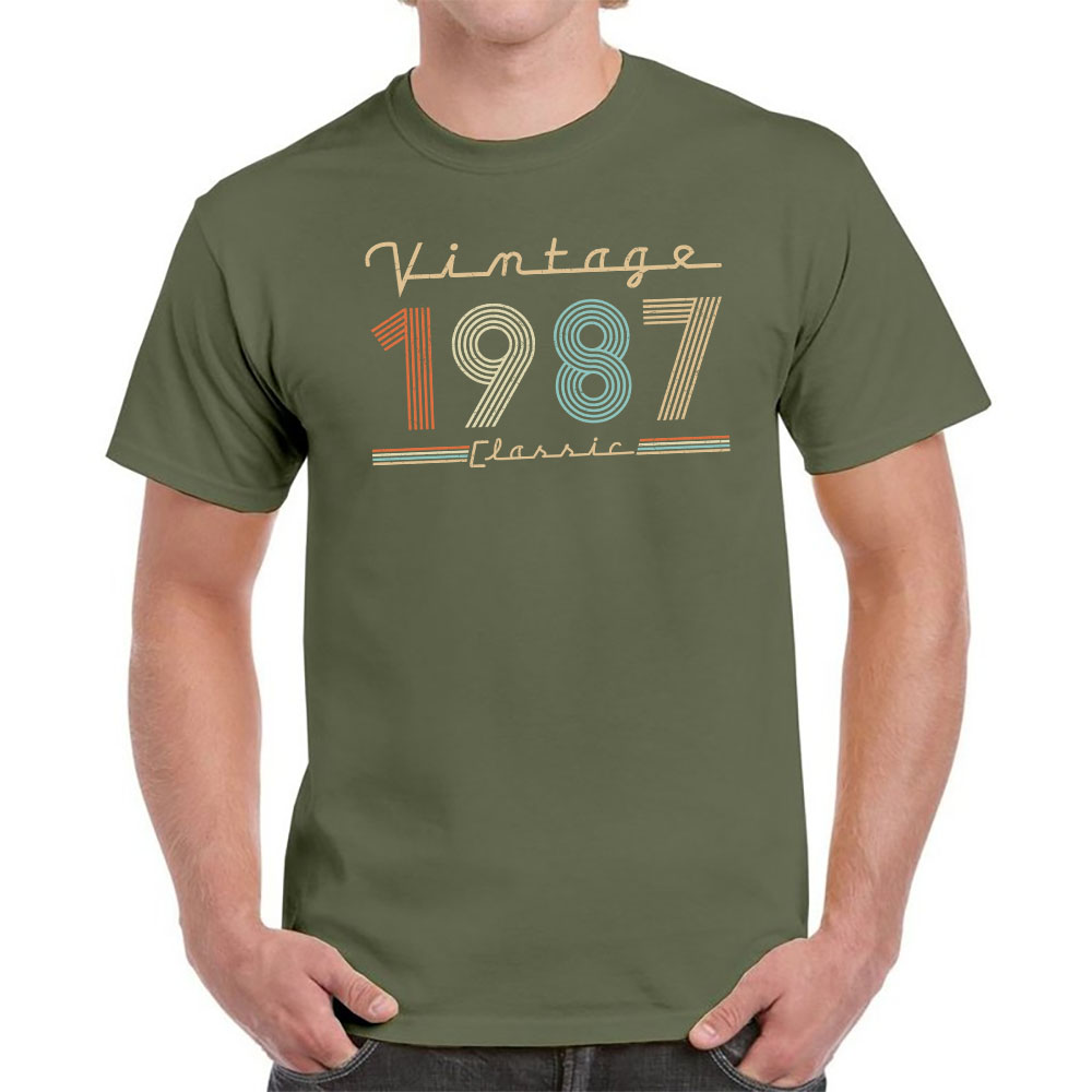 Vintage & Classic 1987 Birthday T-Shirt For Men Women