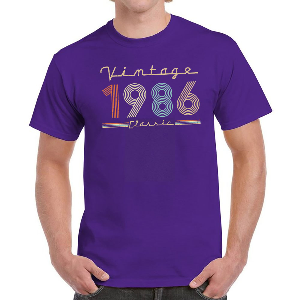 Vintage & Classic 1986 Birthday T-Shirt For Men Women