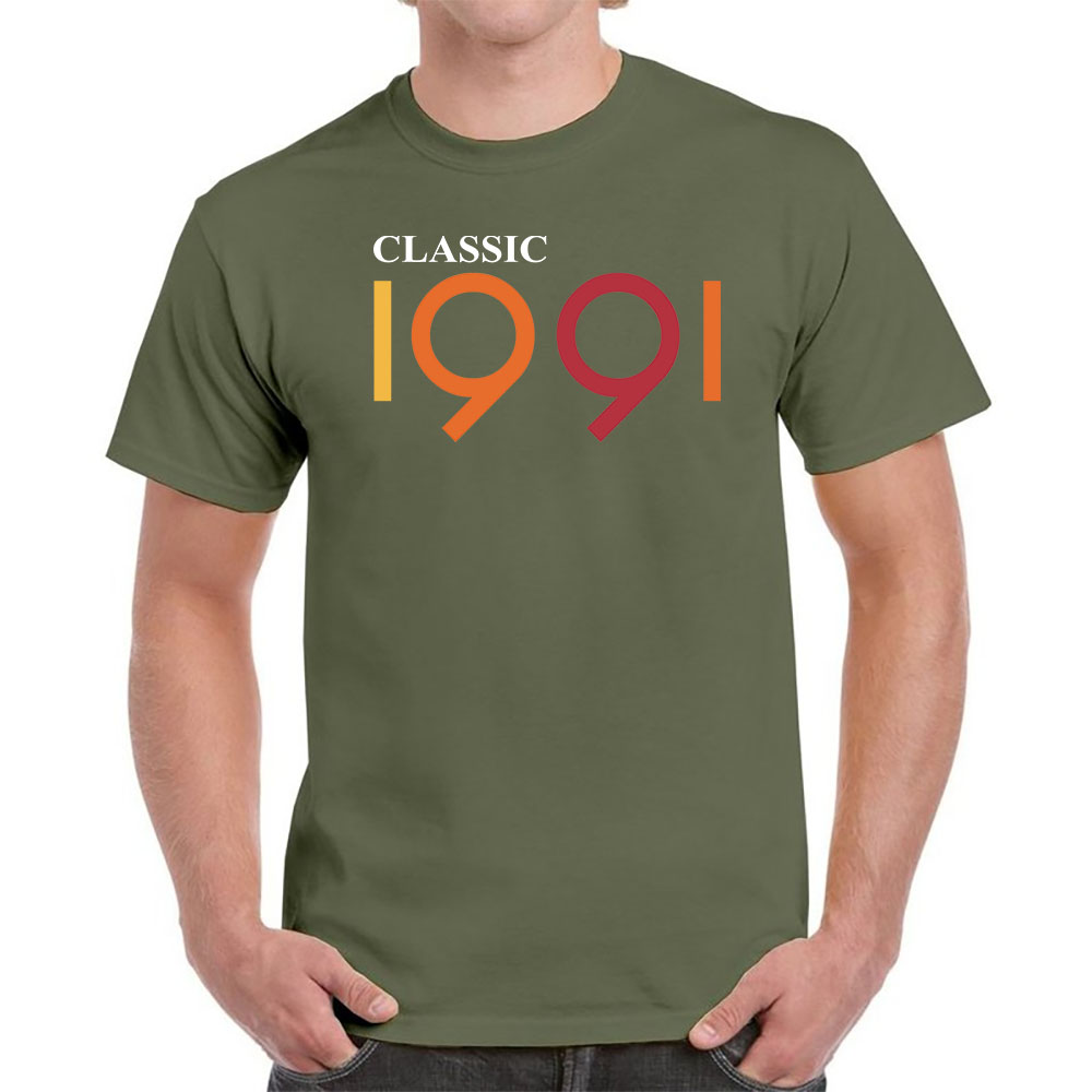 Classic 1991 Birthday T-Shirt For Men Women