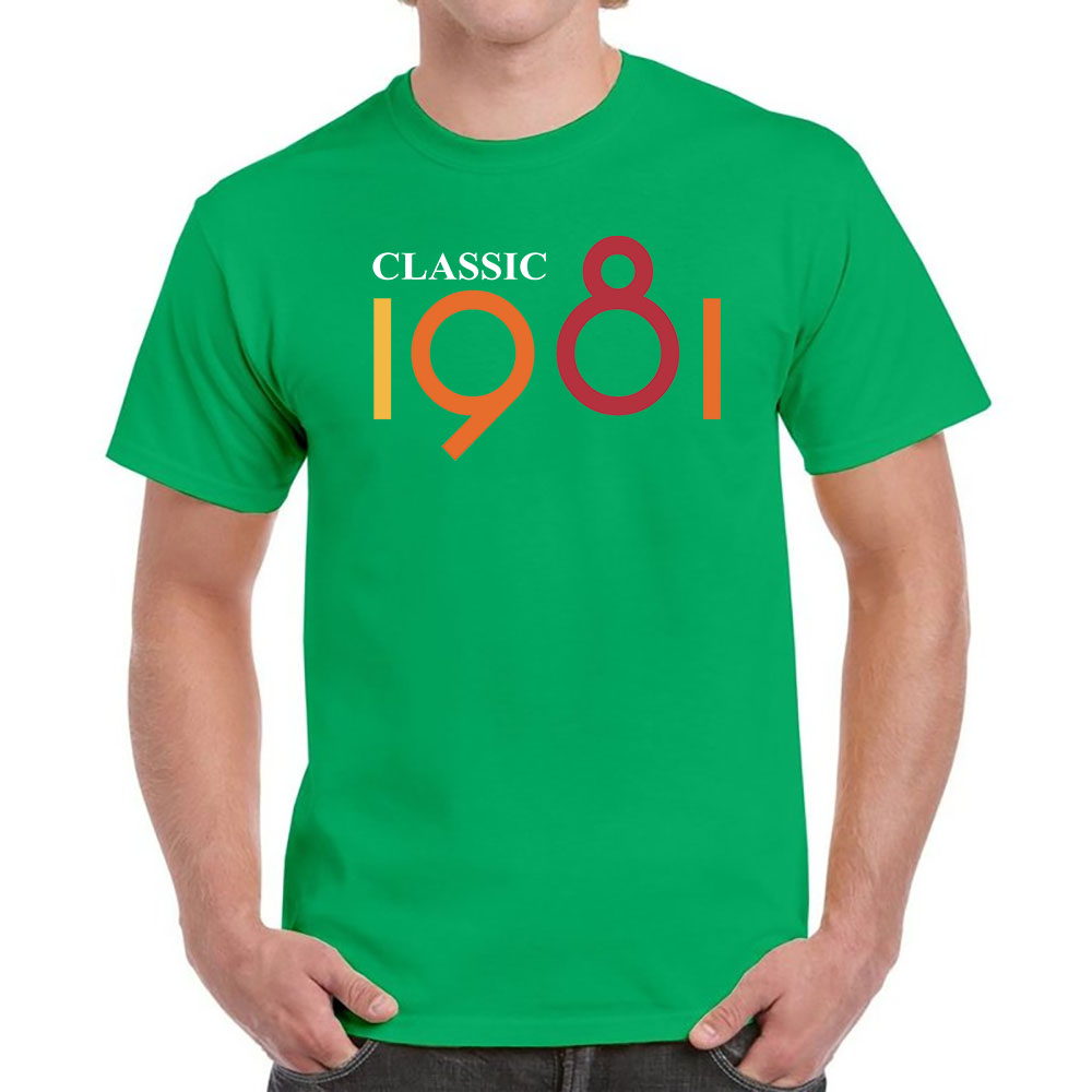 Classic 1981 Birthday T-Shirt For Men Women
