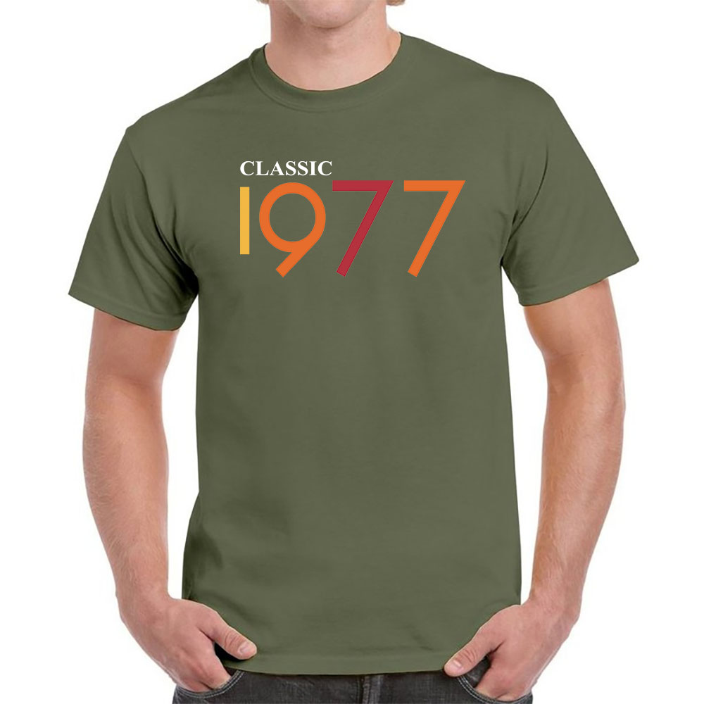 Classic 1977 Birthday T-Shirt For Men Women