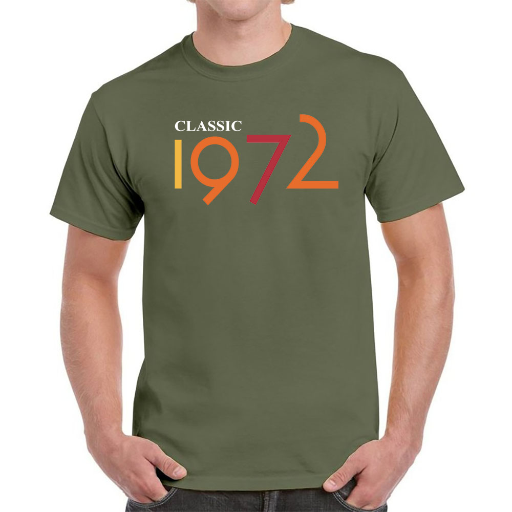 Classic 1972 Birthday T-Shirt For Men Women