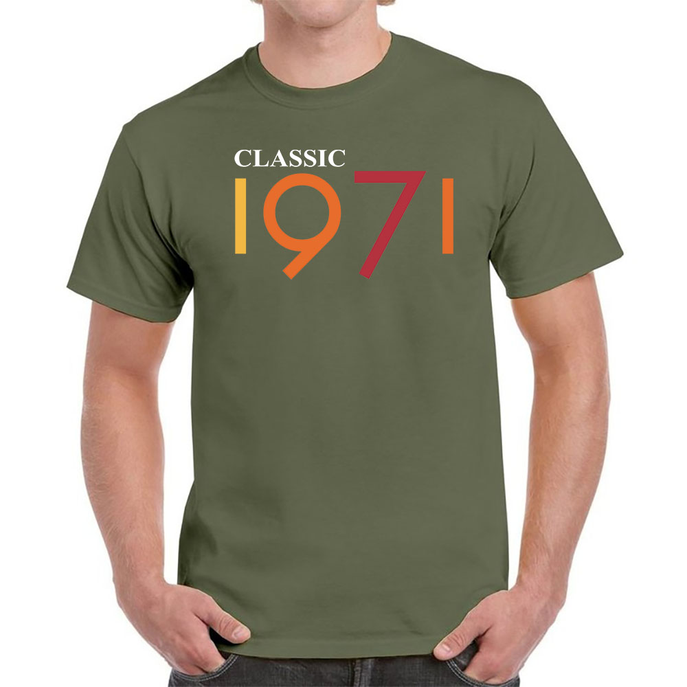 Classic 1971 Birthday T-Shirt For Men Women