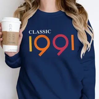 Classic 1991 Birthday Sweatshirt – alternate
