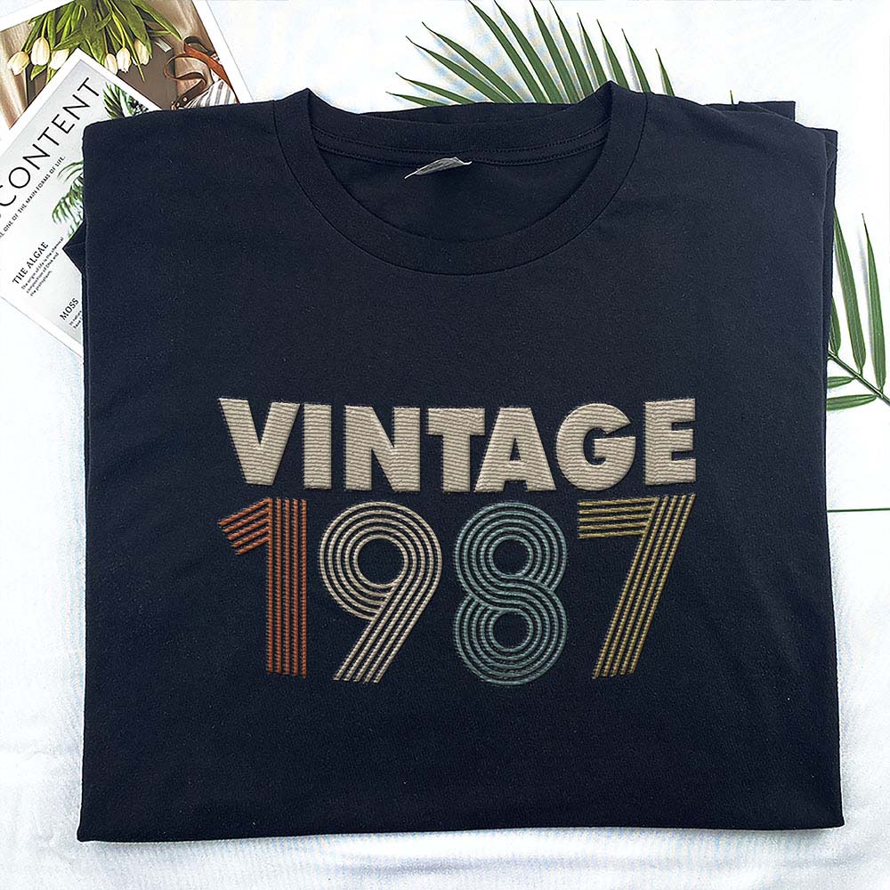 Vintaged 1987 Embroidered T-Shirt