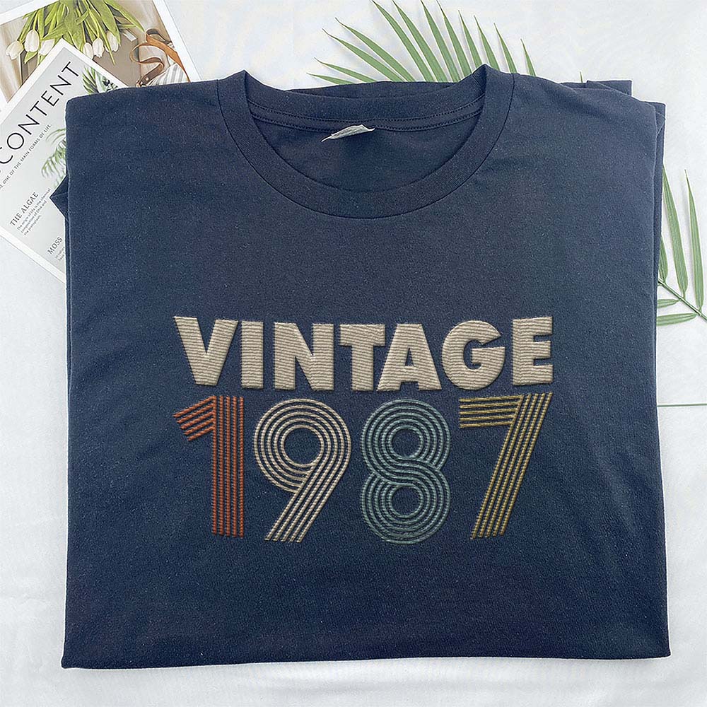 Vintaged 1987 Embroidered T-Shirt