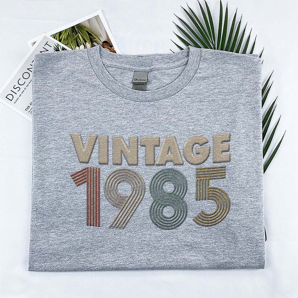 Vintaged 1985 Embroidered T-Shirt