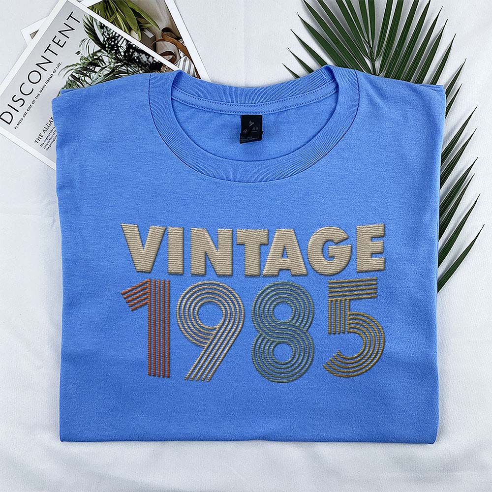 Vintaged 1985 Embroidered T-Shirt