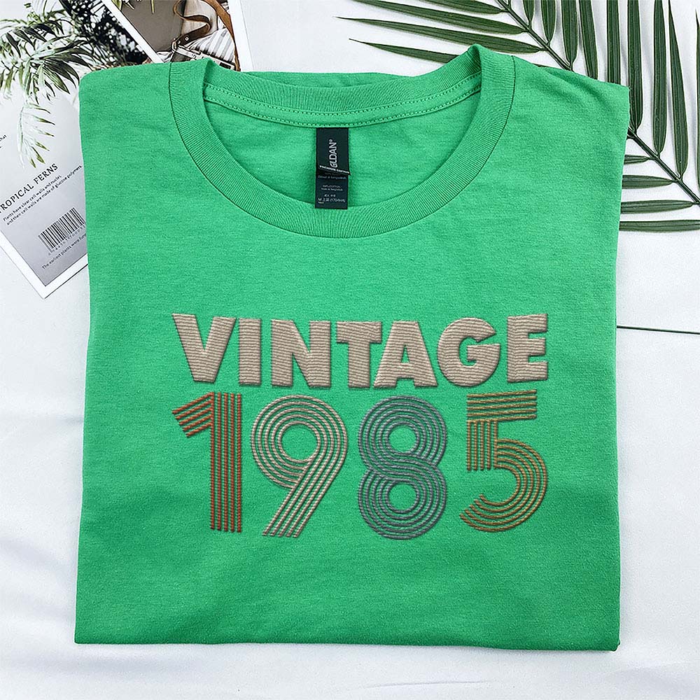 Vintaged 1985 Embroidered T-Shirt