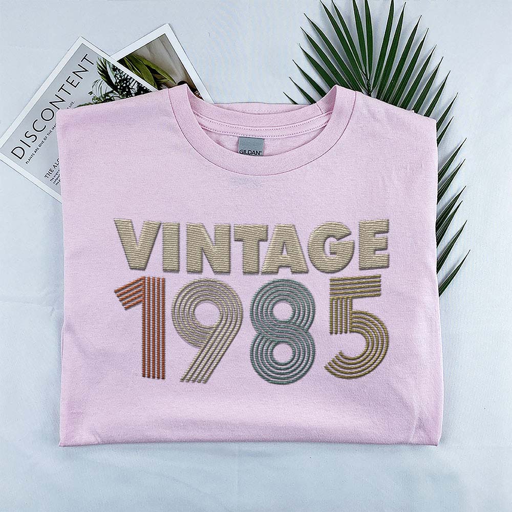 Vintaged 1985 Embroidered T-Shirt
