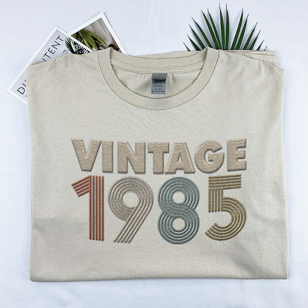 Vintaged 1985 Embroidered T-Shirt