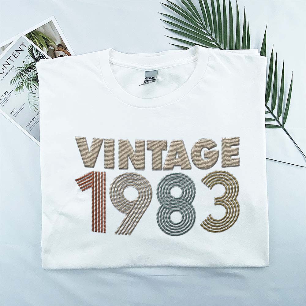 Vintaged 1983 Embroidered T-Shirt
