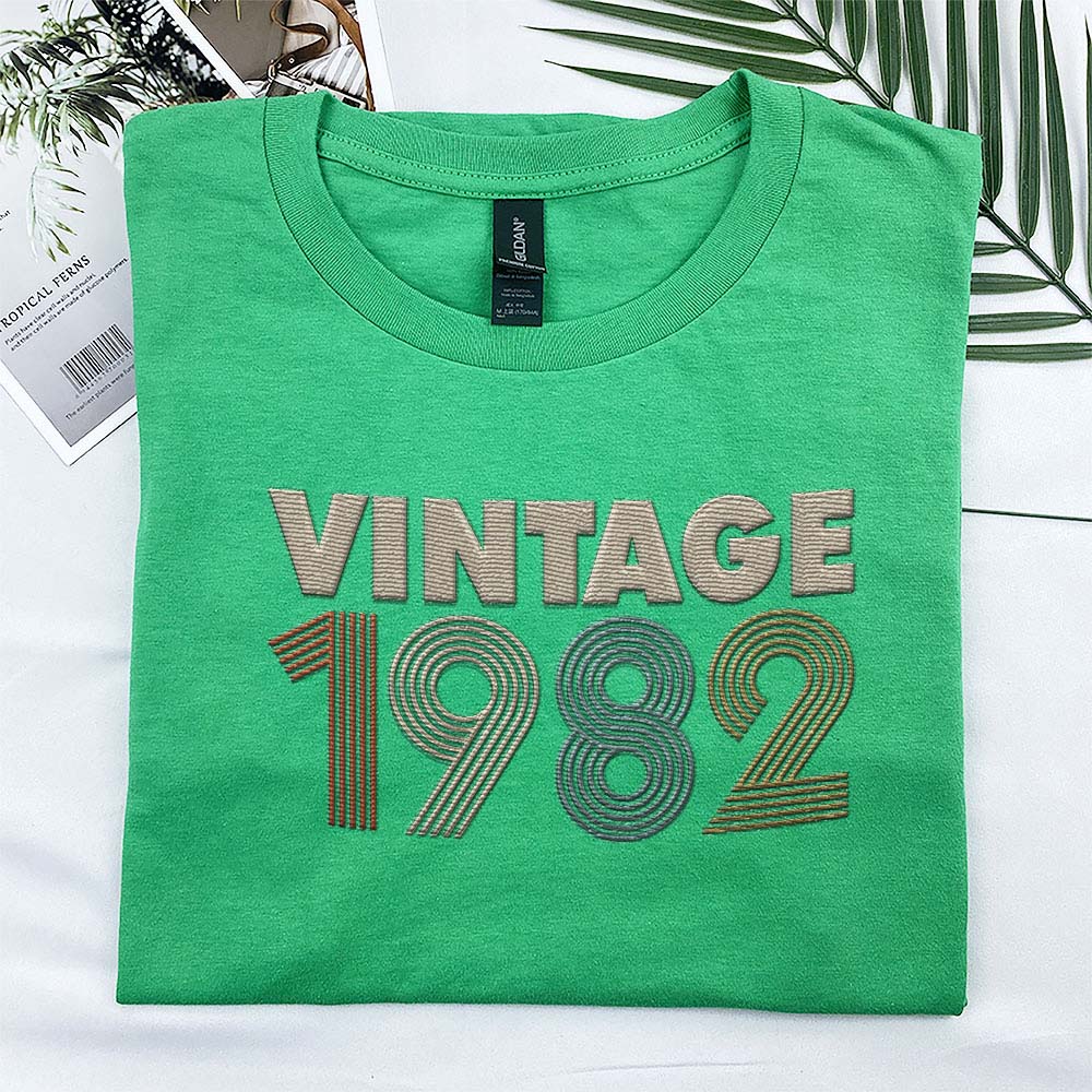 Vintaged 1982 Embroidered T-Shirt
