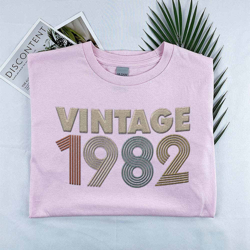 Vintaged 1982 Embroidered T-Shirt