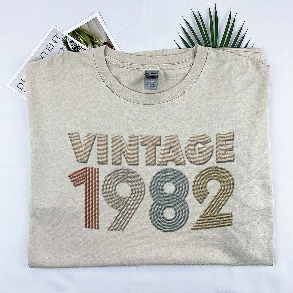 Vintaged 1982 Embroidered T-Shirt