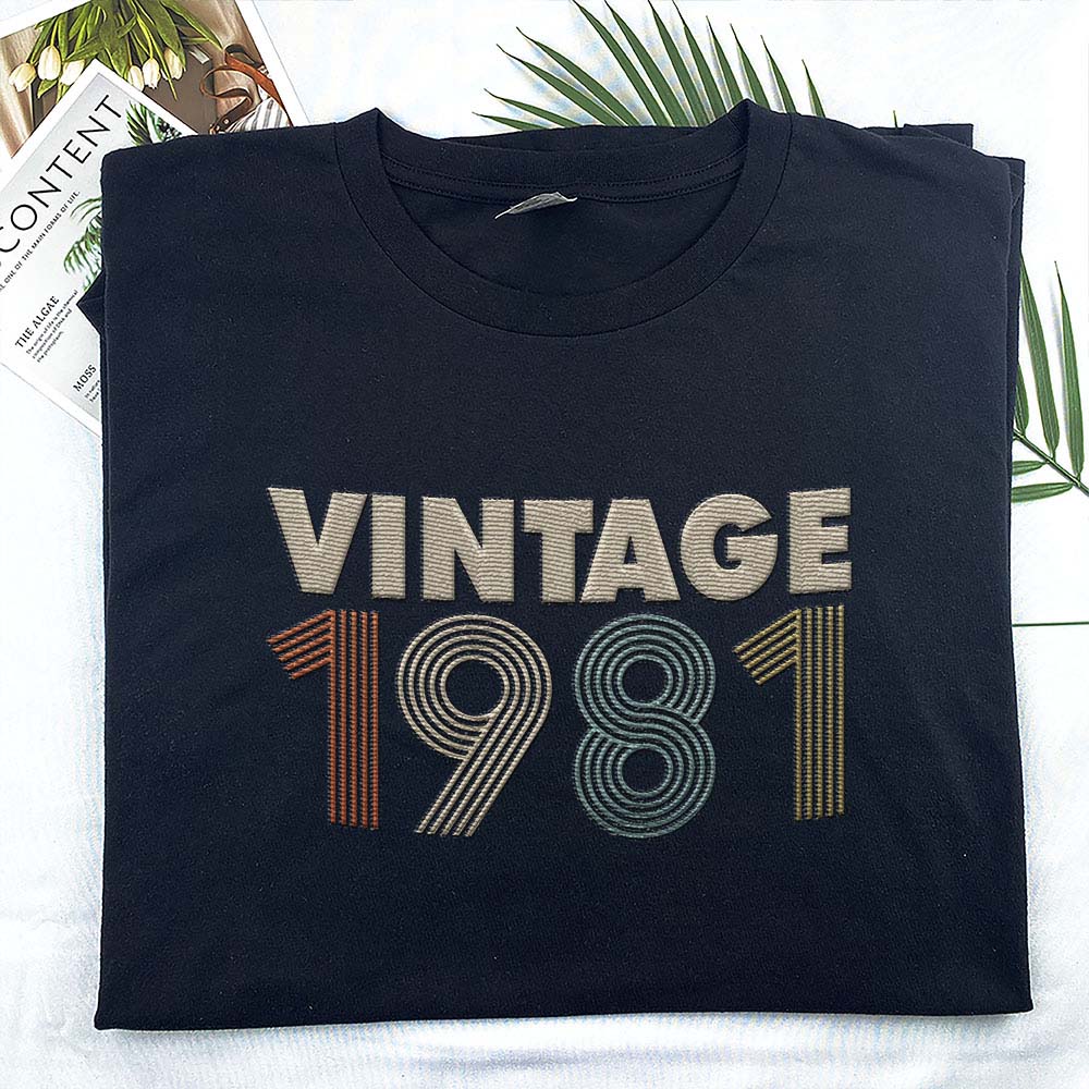 Vintaged 1981 Embroidered T-Shirt