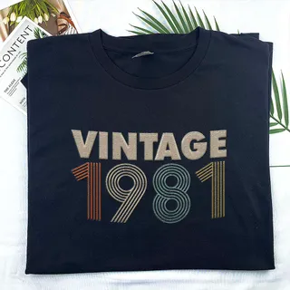 Vintaged 1981 Embroidered T-Shirt