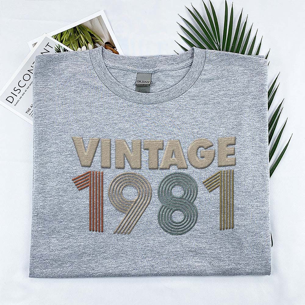 Vintaged 1981 Embroidered T-Shirt