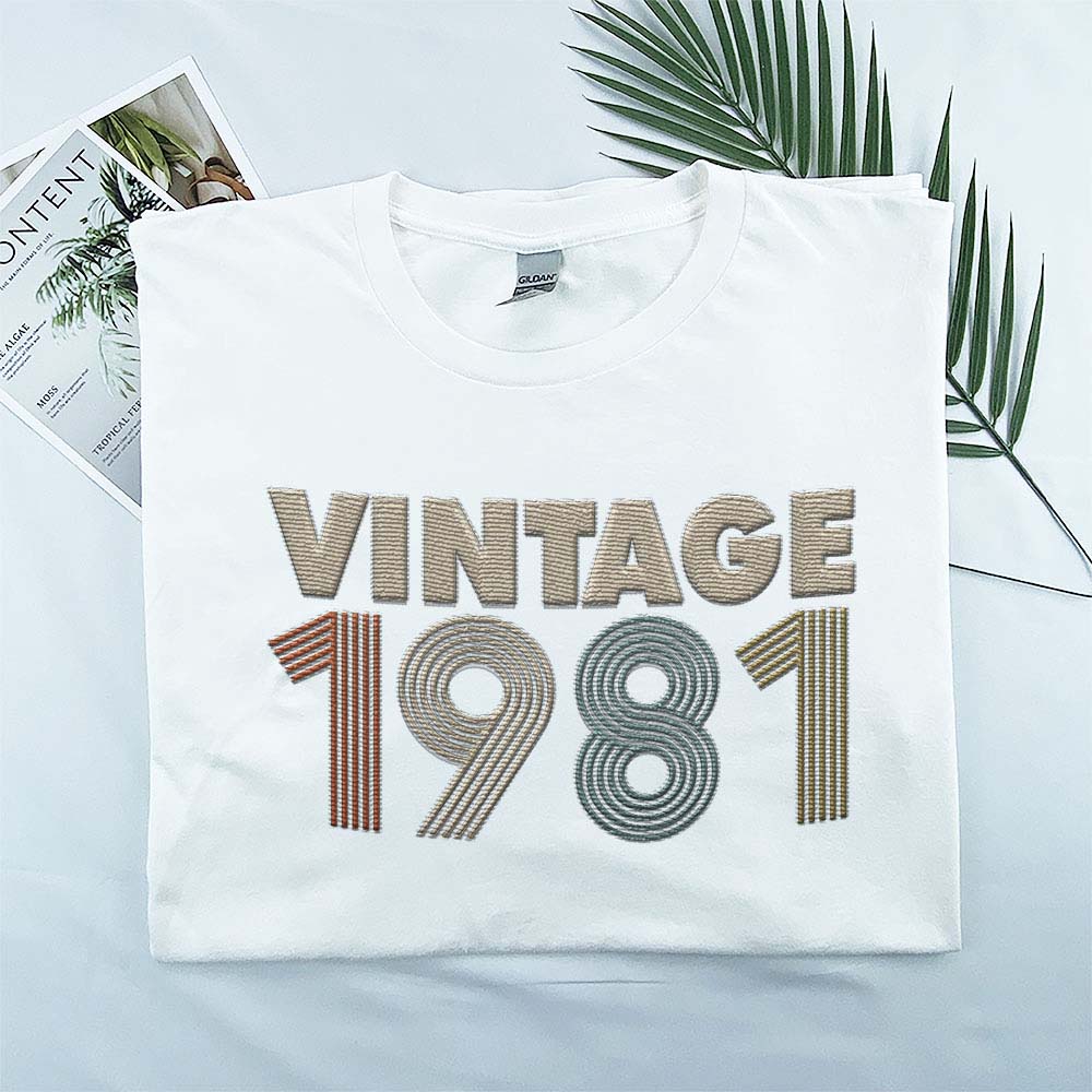 Vintaged 1981 Embroidered T-Shirt
