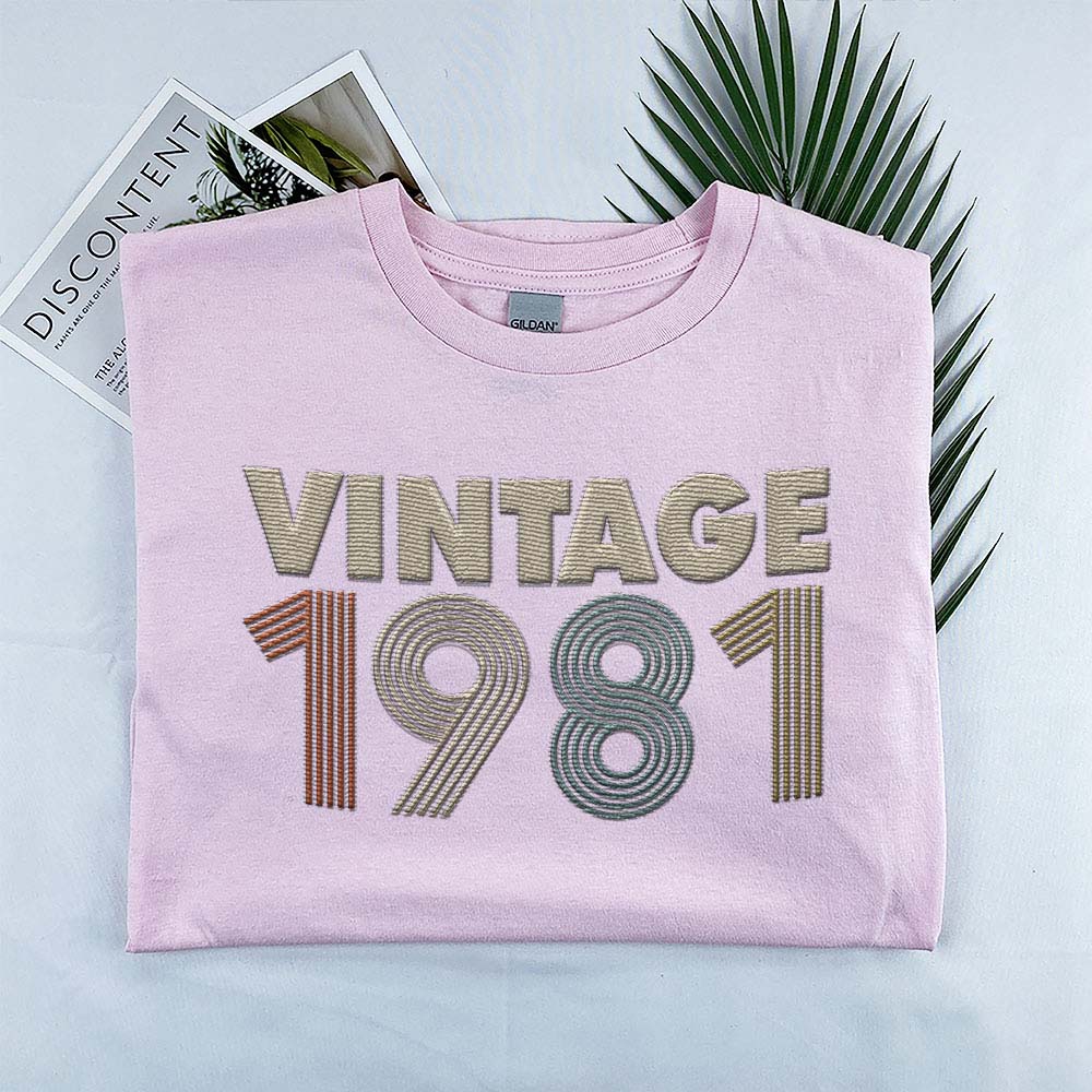 Vintaged 1981 Embroidered T-Shirt