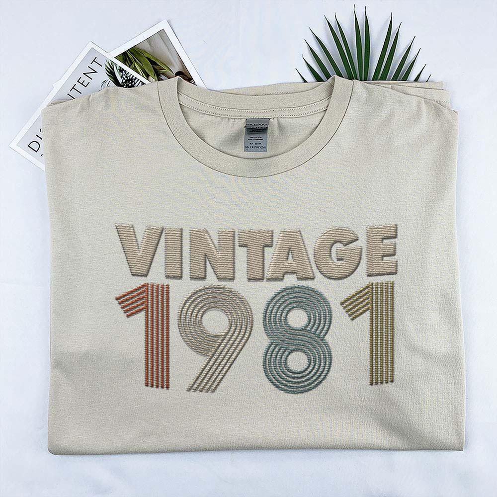 Vintaged 1981 Embroidered T-Shirt