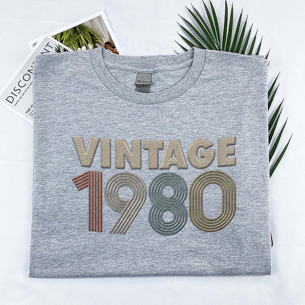 Vintaged 1980 Embroidered T-Shirt