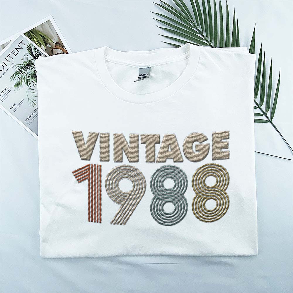 Vintaged 1988 Embroidered T-Shirt