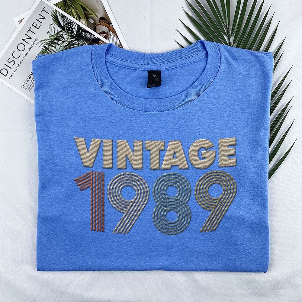 Vintaged 1989 Embroidered T-Shirt