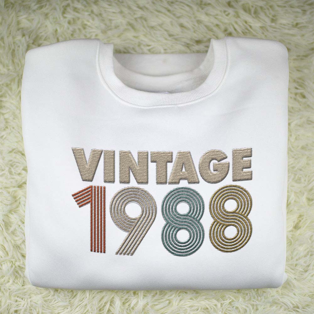 Vintaged 1988 Embroidered Sweatshirt