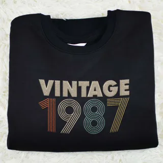Vintaged 1987 Embroidered Sweatshirt